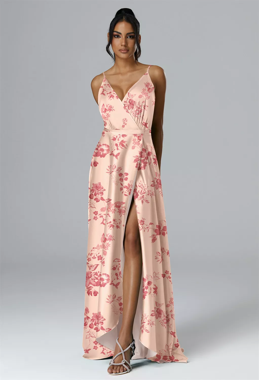 AW Sage Pink Cherry Blossom  Garden Wedding Guest Dresses